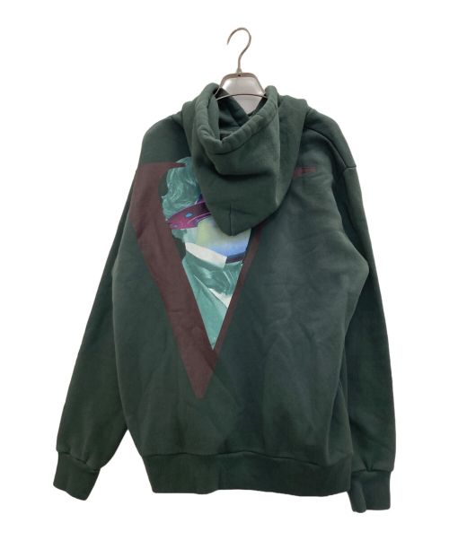 UNDERCOVER（アンダーカバー）UNDERCOVER (アンダーカバー) VALENTINO (ヴァレンティノ) UFO V FACE PRINT HOODIE グリーン サイズ:2の古着・服飾アイテム