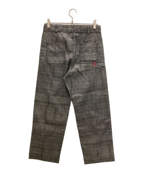 RED EAR（レッドイアー）RED EAR (レッドイアー) オンブレチェックワイドストレートパンツ グレー サイズ:Sの古着・服飾アイテム
