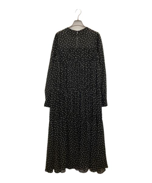 Spick and Span（スピックアンドスパン）Spick and Span (スピックアンドスパン) シアードットギャザーティアードワンピース ブラック サイズ:FREEの古着・服飾アイテム