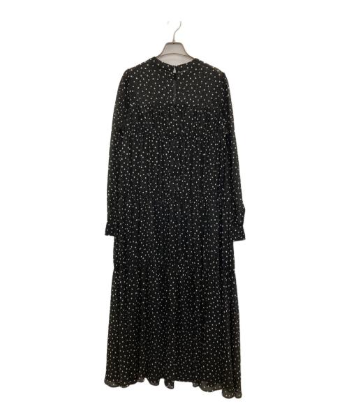 Spick and Span（スピックアンドスパン）Spick and Span (スピックアンドスパン) シアードットギャザーティアードワンピース ブラック サイズ:FREEの古着・服飾アイテム
