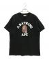 BAPE BY A BATHING APE（ベイプバイアベイシングエイプ）の古着「GO APE POINTER COLLEGE TEE」｜ブラック