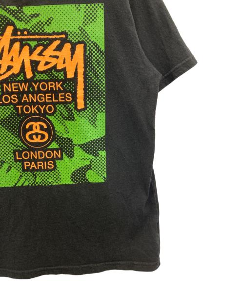 stussy（ステューシー）stussy (ステューシー) ワールドツアーTee ブラック サイズ:Ⅿの古着・服飾アイテム