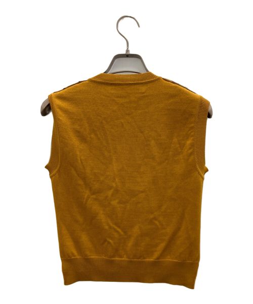 MARNI（マルニ）MARNI (マルニ) ニットベスト ホワイト×オレンジ サイズ:36の古着・服飾アイテム