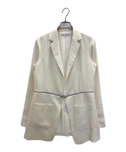 T by ALEXANDER WANG（ティーバイアレキサンダーワン）T by ALEXANDER WANG (ティーバイアレキサンダーワン) ジップジャケット アイボリー サイズ:2の古着・服飾アイテム
