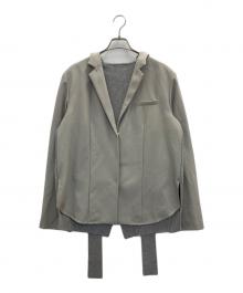 IRENE（アイレネ）の古着「ニット切替ジャケット」｜ベージュ