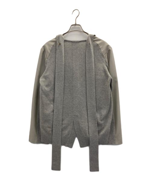 IRENE（アイレネ）IRENE (アイレネ) ニット切替ジャケット ベージュ サイズ:36の古着・服飾アイテム