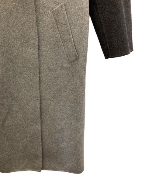 LE CIEL BLEU（ルシェルブルー）LE CIEL BLEU (ルシェルブルー) ダブルフェイスミックスカラーコート グレー サイズ:36の古着・服飾アイテム