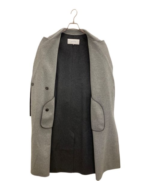 LE CIEL BLEU（ルシェルブルー）LE CIEL BLEU (ルシェルブルー) ダブルフェイスミックスカラーコート グレー サイズ:36の古着・服飾アイテム