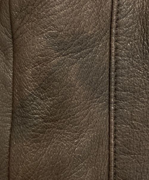 KAZUYUKI KUMAGAI ATTACHMENT（カズユキクマガイ アタッチメント）KAZUYUKI KUMAGAI ATTACHMENT (カズユキクマガイ アタッチメント) ディアスキンジャケット ブラウン サイズ:1の古着・服飾アイテム