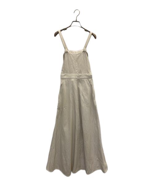 Snidel（スナイデル）Snidel (スナイデル) Healthy DENIM (ヘルシーデニム) ジャンパースカート アイボリー サイズ:FREEの古着・服飾アイテム