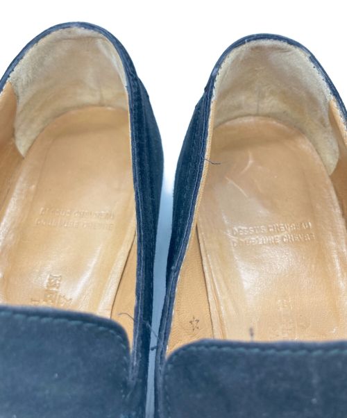 HERMES（エルメス）HERMES (エルメス) スウェードローファー ブラック サイズ:35の古着・服飾アイテム