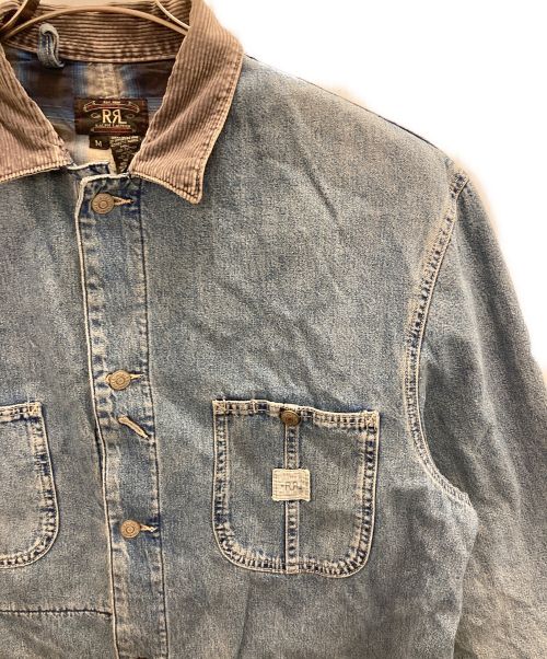 RRL（ダブルアールエル）RRL (ダブルアールエル) 三ツ星タグデニムカバーオール ブルー サイズ:Mの古着・服飾アイテム