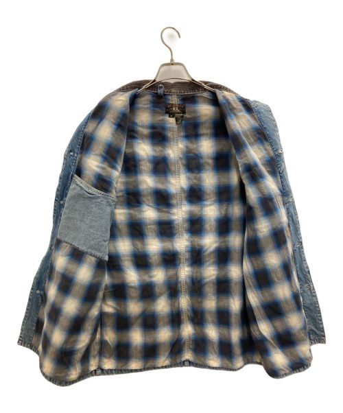 RRL（ダブルアールエル）RRL (ダブルアールエル) 三ツ星タグデニムカバーオール ブルー サイズ:Mの古着・服飾アイテム