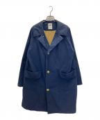 DANTONダントン）の古着「ステンカラーコート」｜ネイビー