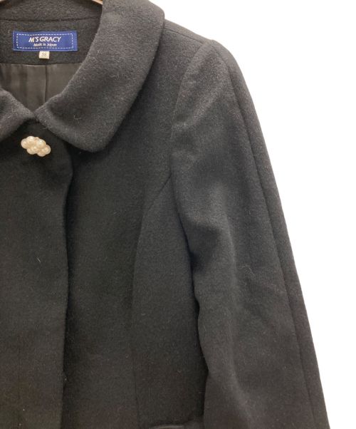 M'S GRACY（エムズグレイシー）M'S GRACY (エムズグレイシー) ステンカラー比翼コート ブラック サイズ:38の古着・服飾アイテム