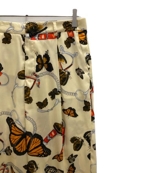 PT TORINO（ピーティートリノ）PT TORINO (ピーティートリノ) バタフライ総柄パンツ アイボリー サイズ:44の古着・服飾アイテム