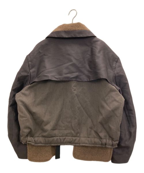 by H.（バイエイチ）by H. (バイエイチ) ウールシルク ボアジャケット ブラウン サイズ:3の古着・服飾アイテム