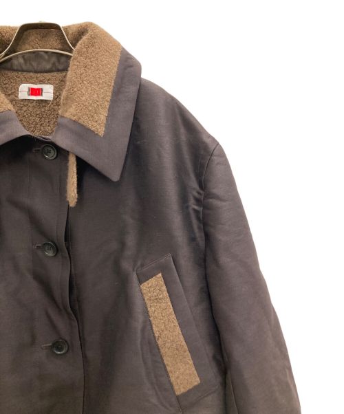 by H.（バイエイチ）by H. (バイエイチ) ウールシルク ボアジャケット ブラウン サイズ:3の古着・服飾アイテム