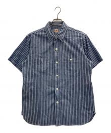 SUGAR CANE（シュガーケーン）の古着「シャンブレーストライプワークシャツ」｜インディゴ