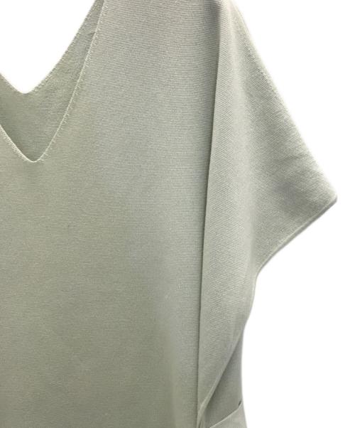 ebure（エブール）EBURE (エブール) ベルト付ノースリーブワンピース グリーン サイズ:FREEの古着・服飾アイテム