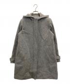 theory luxeセオリーリュクス）の古着「フーデッド比翼コート」｜グレー