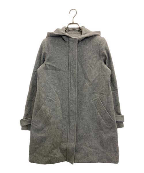 theory luxe（セオリーリュクス）theory luxe (セオリーリュクス) フーデッド比翼コート グレー サイズ:36の古着・服飾アイテム