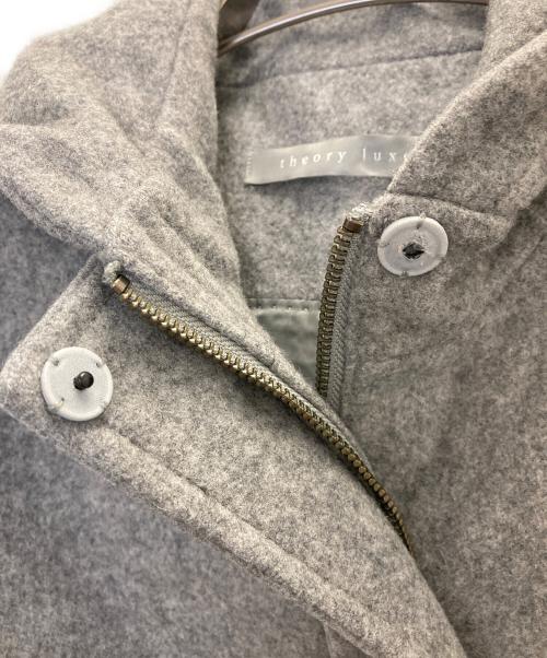 theory luxe（セオリーリュクス）theory luxe (セオリーリュクス) フーデッド比翼コート グレー サイズ:36の古着・服飾アイテム