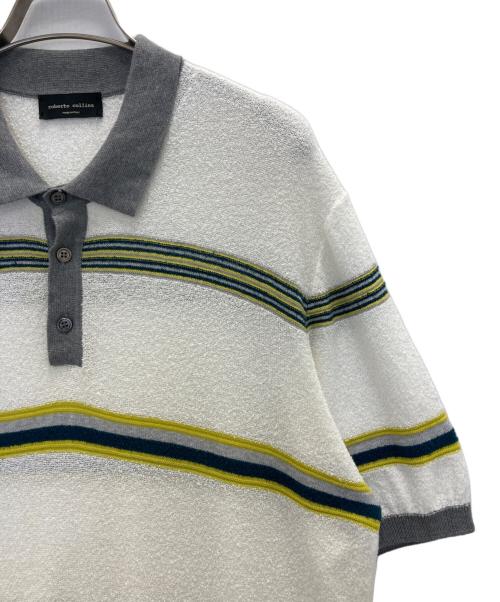 ROBERTO COLLINA（ロベルトコリーナ）ROBERTO COLLINA (ロベルトコリーナ) ニットポロシャツ アイボリー サイズ:52の古着・服飾アイテム