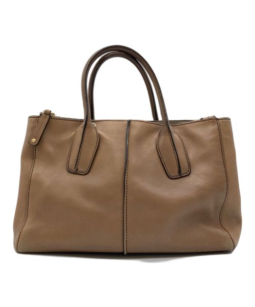 TOD'S（トッズ）TOD'S (トッズ) レザーハンドバッグ ベージュの古着・服飾アイテム