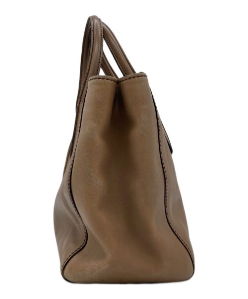 TOD'S（トッズ）TOD'S (トッズ) レザーハンドバッグ ベージュの古着・服飾アイテム