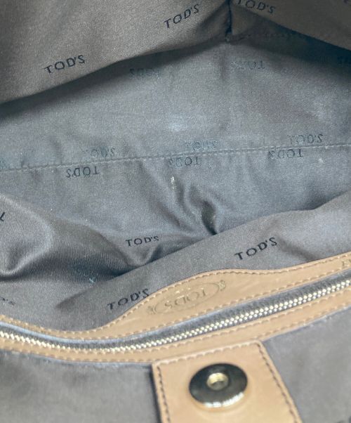 TOD'S（トッズ）TOD'S (トッズ) レザーハンドバッグ ベージュの古着・服飾アイテム