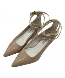 CELFORD（セルフォード）の古着「ロゴメタル付きアンクルパンプス」｜ベージュ