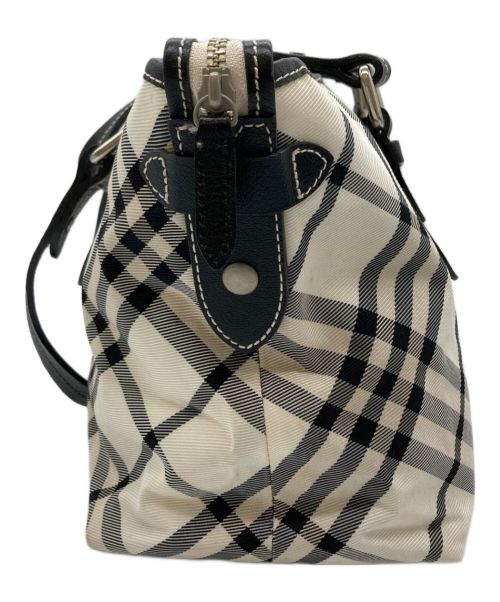 BURBERRY BLUE LABEL（バーバリーロンドンブルーレーベル）BURBERRY BLUE LABEL (バーバリーブルーレーベル) チェックトートバッグ ホワイトの古着・服飾アイテム