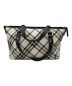 BURBERRY BLUE LABEL (バーバリーブルーレーベル) チェックトートバッグ ホワイト：13000円