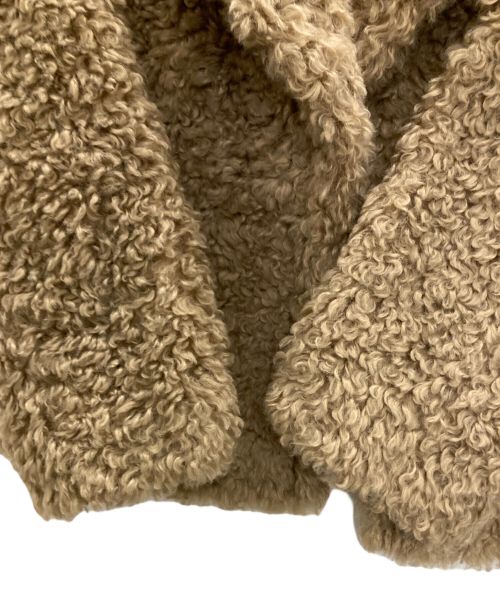 23区（ニジュウサンク）23区 (ニジュウサンク) ECOPEL プードルフェイクファー ジャケット ベージュ サイズ:32 未使用品の古着・服飾アイテム