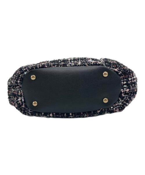 ANTEPRIMA MISTO（アンテプリマミスト）ANTEPRIMA MISTO (アンテプリマミスト) ツイードラメトートバッグ ブラック×ピンクの古着・服飾アイテム