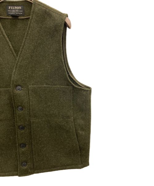 FILSON（フィルソン）FILSON (フィルソン) Mackinaw Wool Vest ウールベスト カーキ サイズ:Mの古着・服飾アイテム