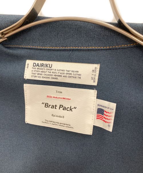 DAIRIKU（ダイリク）DAIRIKU (ダイリク) Johnny Polyester Jacket ネイビー サイズ:Ⅿの古着・服飾アイテム