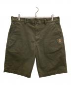 A BATHING APEアベイシングエイプ）の古着「ワンポイントロゴハーフパンツ」｜グリーン