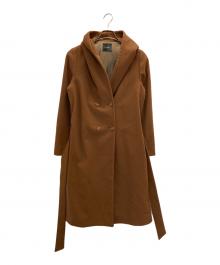 ROSSO（ロッソ）の古着「カシミヤ混フーデッドコート」｜ブラウン