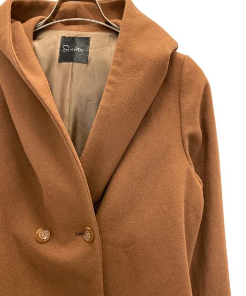ROSSO（ロッソ）ROSSO (ロッソ) カシミヤ混フーデッドコート ブラウン サイズ:FREEの古着・服飾アイテム