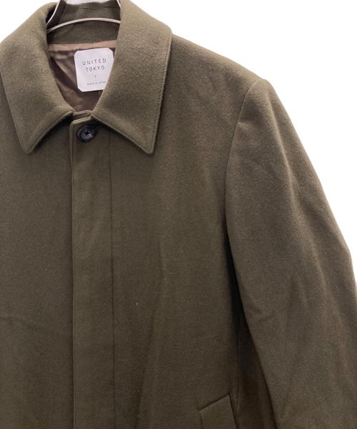 UNITED TOKYO（ユナイテッドトーキョー）UNITED TOKYO (ユナイテッドトーキョー) メルトンウールステンカラーコート カーキ サイズ:1の古着・服飾アイテム