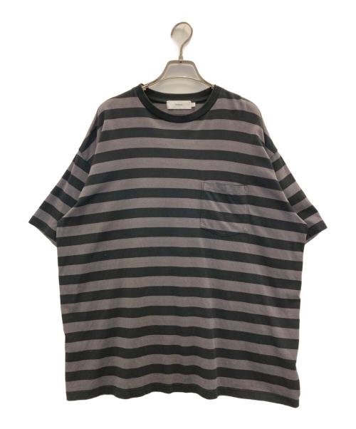 Graphpaper（グラフペーパー）Graphpaper (グラフペーパー) Border S/S Pocket Tee ブラック×グレー サイズ:1の古着・服飾アイテム
