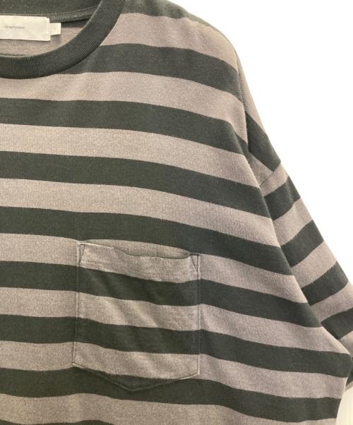 Graphpaper（グラフペーパー）Graphpaper (グラフペーパー) Border S/S Pocket Tee ブラック×グレー サイズ:1の古着・服飾アイテム