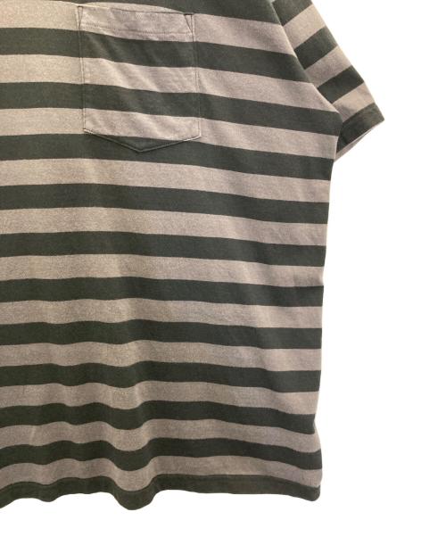 Graphpaper（グラフペーパー）Graphpaper (グラフペーパー) Border S/S Pocket Tee ブラック×グレー サイズ:1の古着・服飾アイテム
