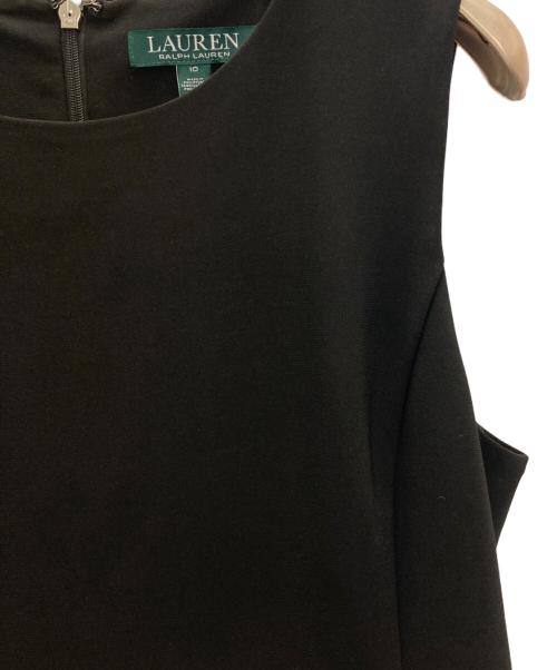 LAUREN RALPH LAUREN（ローレンラルフローレン）LAUREN RALPH LAUREN (ローレンラルフローレン) ノースリーブワンピース ブラック サイズ:10の古着・服飾アイテム