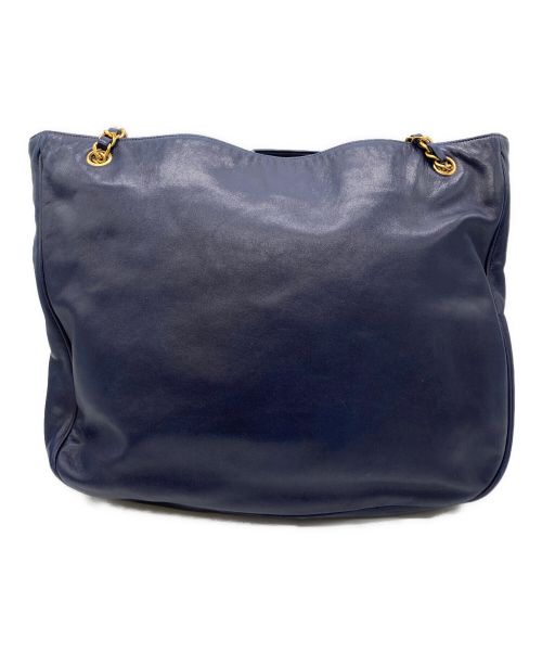 CHANEL（シャネル）CHANEL (シャネル) ビッグココチェーントートバッグ ネイビーの古着・服飾アイテム