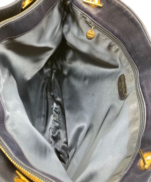 CHANEL（シャネル）CHANEL (シャネル) ビッグココチェーントートバッグ ネイビーの古着・服飾アイテム