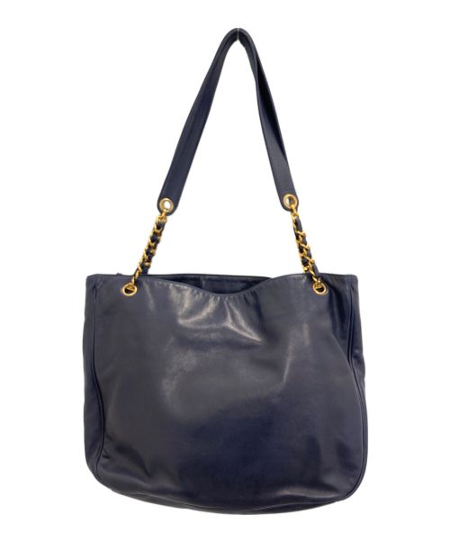 CHANEL（シャネル）CHANEL (シャネル) ビッグココチェーントートバッグ ネイビーの古着・服飾アイテム