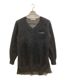 sacai luck（サカイラック）の古着「バックチュールアンゴラニット」｜ブラック